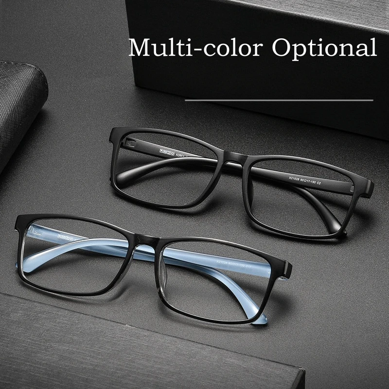 Eyeglasses Frames Eyeglass Frames Square Eyeglasses Optical Glasses Fashionable Ultra Light Flexible TR90 Eyewear Women Comfortable Big Size Square Optical Prescription Glasses Frame Men