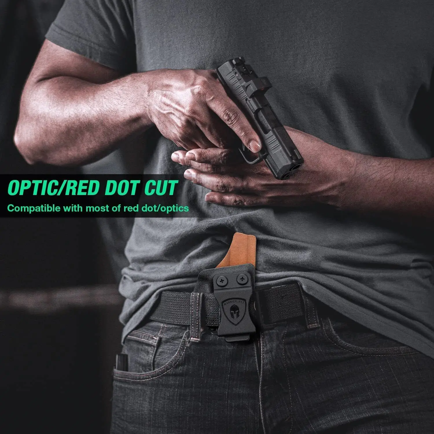 Glock 17/19/26/44/45(GEN 1-5)&G23/32(GEN 1-4)専用、IWBカイデックス