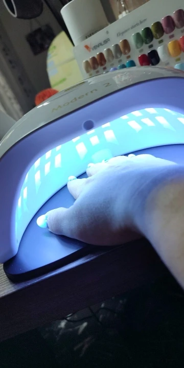Modern 1/2 Inbyggd kylfläkt Nageltork 3 i 1 Snabbtorkande Nagellampa Härdande UV/LED Gel Manikyr LED UV-lampa Dubbel ljuskälla photo review