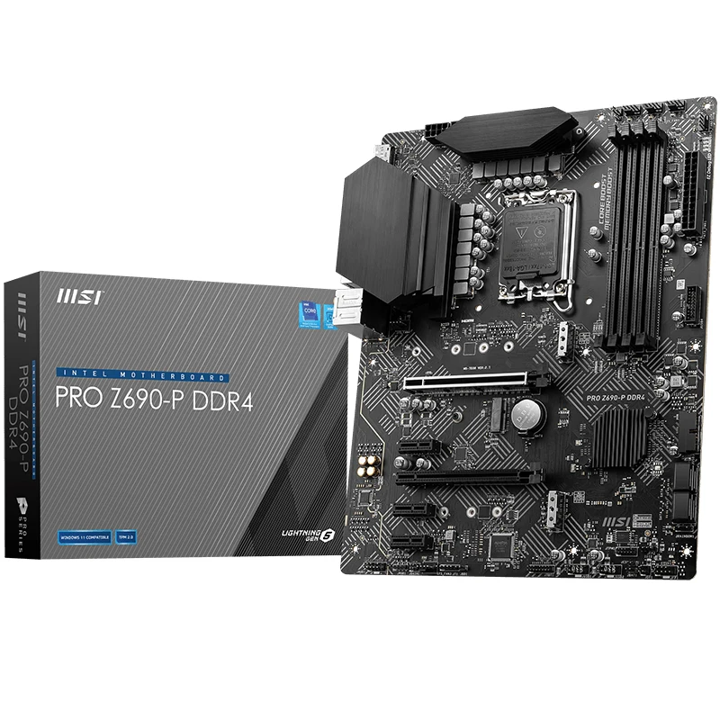 Nuova Scheda Madre Msi Z690-P Ddr4 Scheda Madre Da Gioco Intel Z690 12900K 12700K 12600K Con Cpu Intel Z690 1700 2.5G Lan Pcie 5.0 Atx