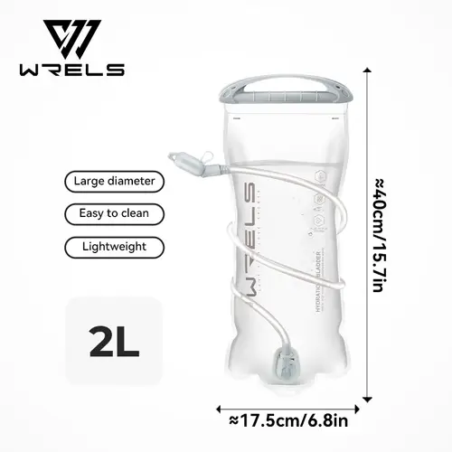 WRELS  1.5L/2L/2.5L/3L TPU Hydration Bladder BPA Free Water Reservoir Water Bag for Running Cycling Hiking Water Storage Bag - Image 8