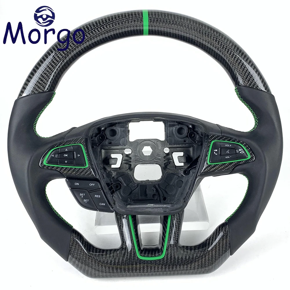 

2011 2012 2013 2014 2015 2016 2017 Steering Wheel For Ford Focus MK3 RS Carbon Fiber Steering Wheel Customizable