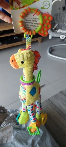 Soft Giraffe Zebra Animal Handbells Rattles Plush Infant Baby Development Handle Toys photo review