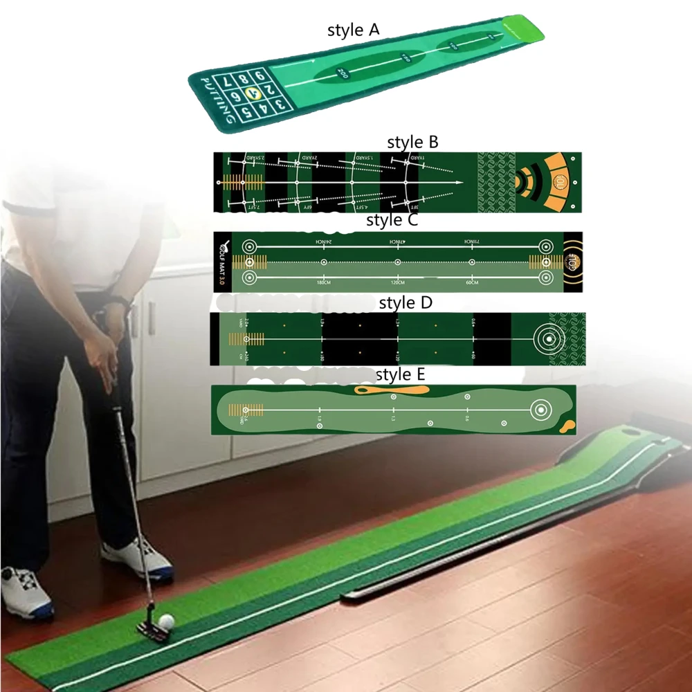 Golf Putting Mat Golfing Supplies Portable Training Aid Improve Golf Skills Golf Accessories for Indoor Park Garden Office Home