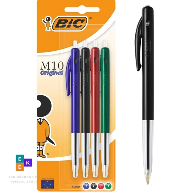 BIC ballpoint pen M10 (0.32 mm) blister 4 each, assorted blue