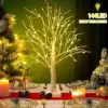 1pc 144 LED Birch Tree Lights, Warm White Light, USB And 3AA Battery Powered (Not Included), Holiday  Decorative Tree 1