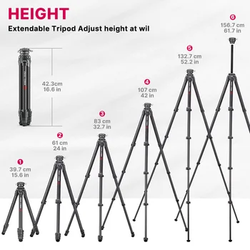 VIJIM Ulanzi and Coman Zero Y Full Carbon Fiber Professional Lightweight Photography Travel Tripod For DSLR Camera Canon Sony 5