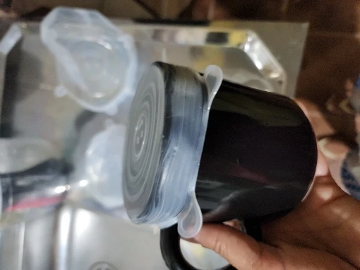 Tampa elástica de silicone reutilizável para embalar alimentos photo review