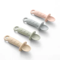 Baby Self Feeding Silicone Training Spoons First Stage Anti-Choke Led Weaning Supplies 6 Months + 1
