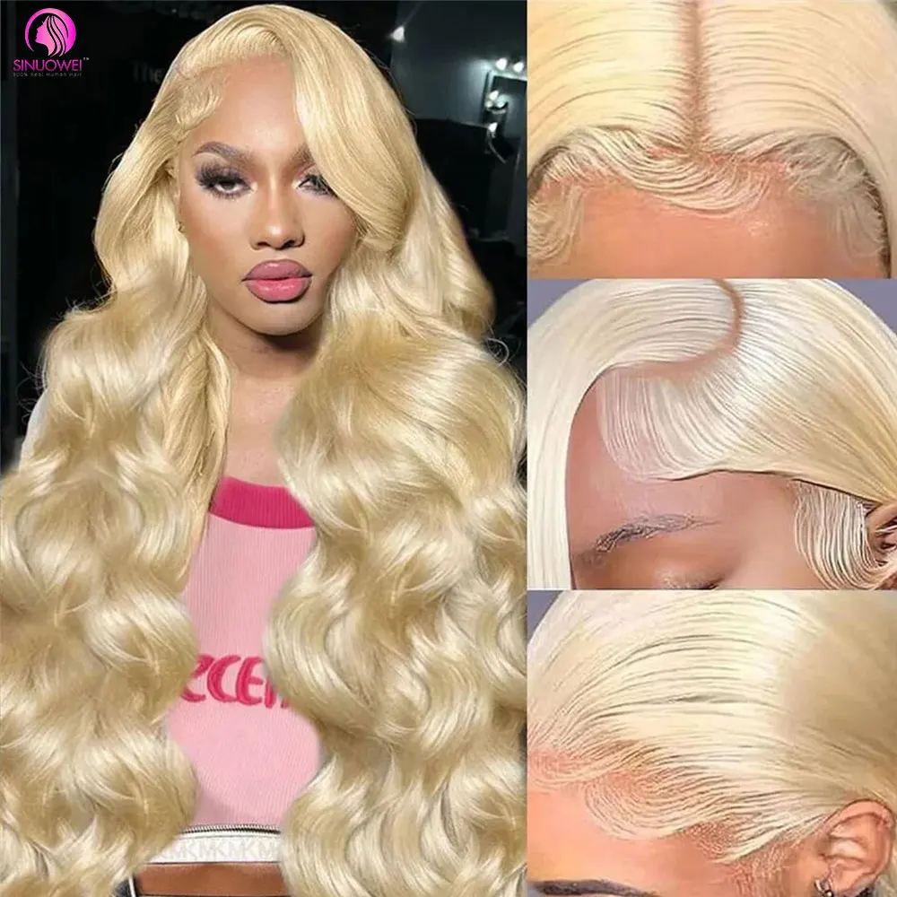 

613 Lace Frontal Wig 13x6 Blonde Body Wave Human Hair Wigs 13x4 Lace Front Wig For Women Brazilian Remy Hair Pre plucked 180%