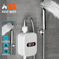 Chauffe-eau instantané 3500W 220V Prise UE Robinet de salle de bain Chauffe-eau Affichage numérique Ferme Maison de campagne Hôtel 1