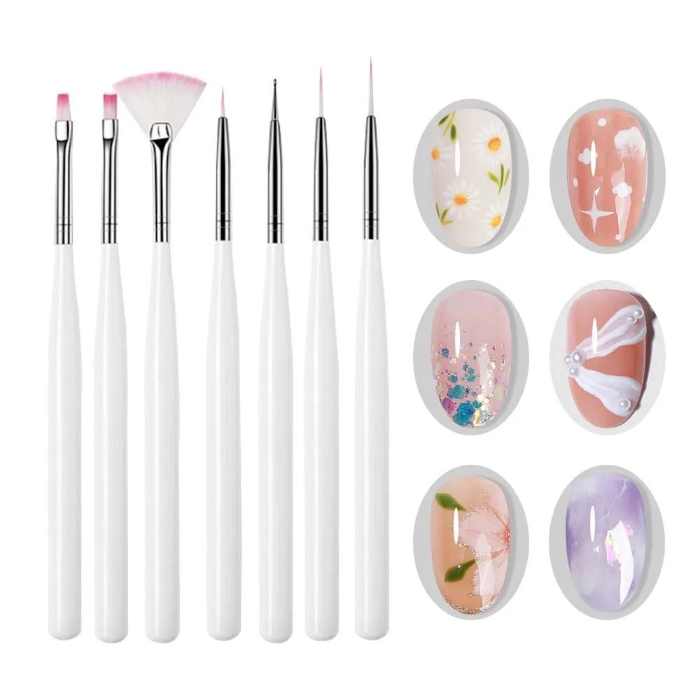 Halaiman Nail Art Brush Set Liner Nail Brush Drawing Dotting Tools