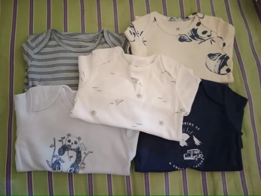 Body para bebé, conjunto de ropa para recién nacido de 5 piezas, ropa para niña pequeña, monos 100% de algodón suave para bebé, monos para bebé de dibujos animados photo review