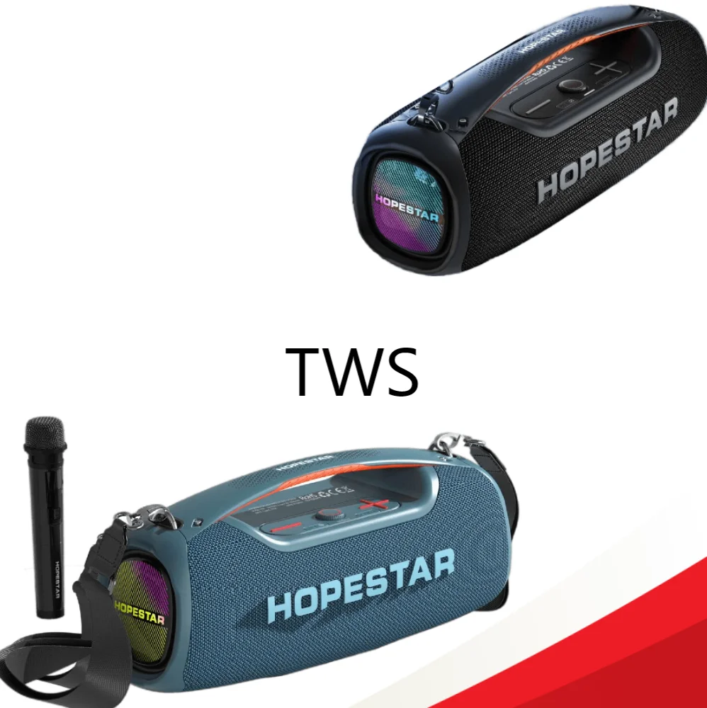 Колонка HOPESTAR A60, большая акустическая система с 5 динамиками,  беспроводная Bluetooth колонка мощностью 100W с микрофоном | AliExpress
