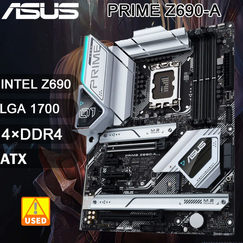 Scheda Madre Lga 1700 Asus Prime Z690-A Supporto Per 12Th Gen Core I9-13900 I9-12900Ks Cpu Ddr5 128Gb Pci-E 5.0 4 X M.2 Sata Iii