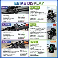 Bafang Protocole UART Instrument d'affichage couleur LCD 36V 48V 52V EKD01 P860ML 500C DZ40 DPC18 SW2-M58 VD18MT BAFANG Hub Motor H400 500W 750W Kits de vélo électrique Kits de conversion de vélo électrique 2