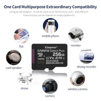 Original Kingston Micro SD Card U3 V30 A2 128Gb 256Gb 512Gb MicroSD Card 64G 1T Adapter Max 150Mb Flash TF Card UAV Camera Phone 4