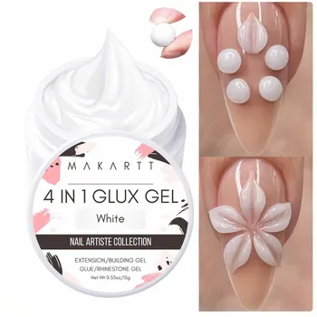 Solid Builder Gel ,Makartt 3D Gel Nail Art Molding Gel for Nails Acrylic Tips, Rhinestones & Sculpture Nail Tech Supplies 1