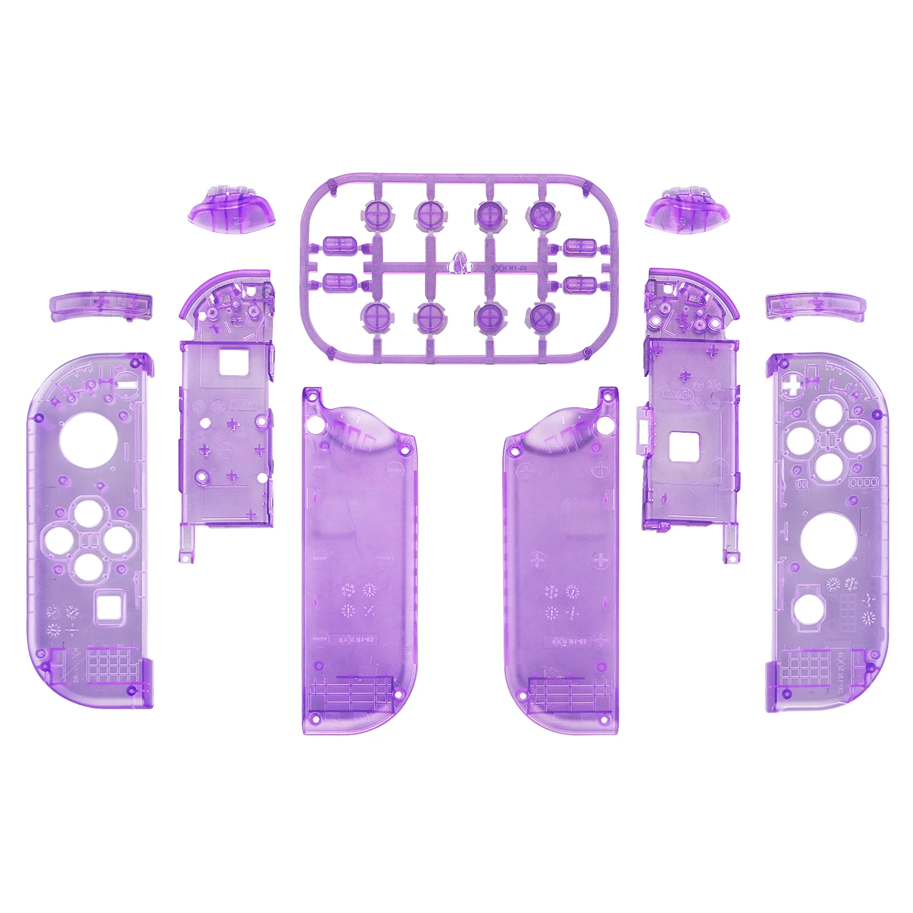 Extremerate-shell Habitação Personalizada para Nintendo Switch Controlador Joycon Oled Tampa Roxa Atômica Clara com Botões Conjunto Completo - Image 3