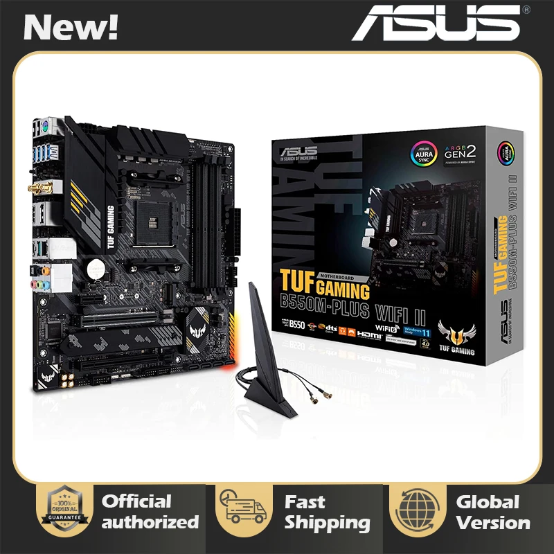 Asus Tuf Gaming B550M-Plus Wifi Ii Amd Am4 (3Rd Gen Ryzen) Scheda Madre Microatx Pcie 4.0, Wifi 6 2.5Gb Lan Hdmi 2.1, Usb 3.2 Gen