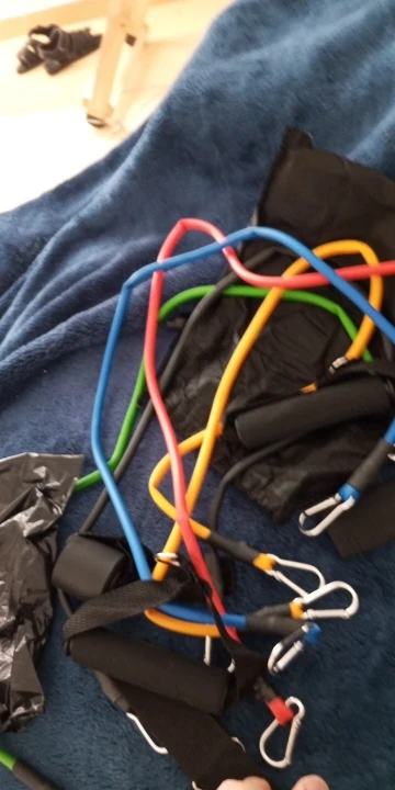 Kit Elásticos Extensores 11 Peças, Musculação, Yoga, Pilates photo review