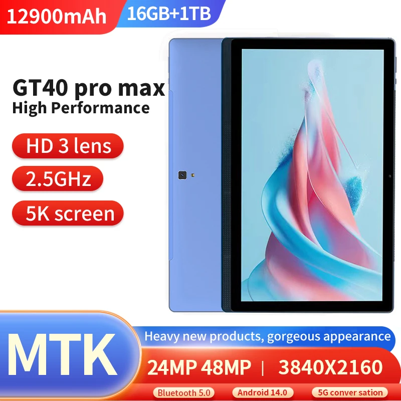 2023 Versione Globale 14 Pollici Nuovo Tablet 16G Ram 1Tb Rom Rete Android 13.0 Tablet Cellulare Wifi 12000 Mah 10 Core