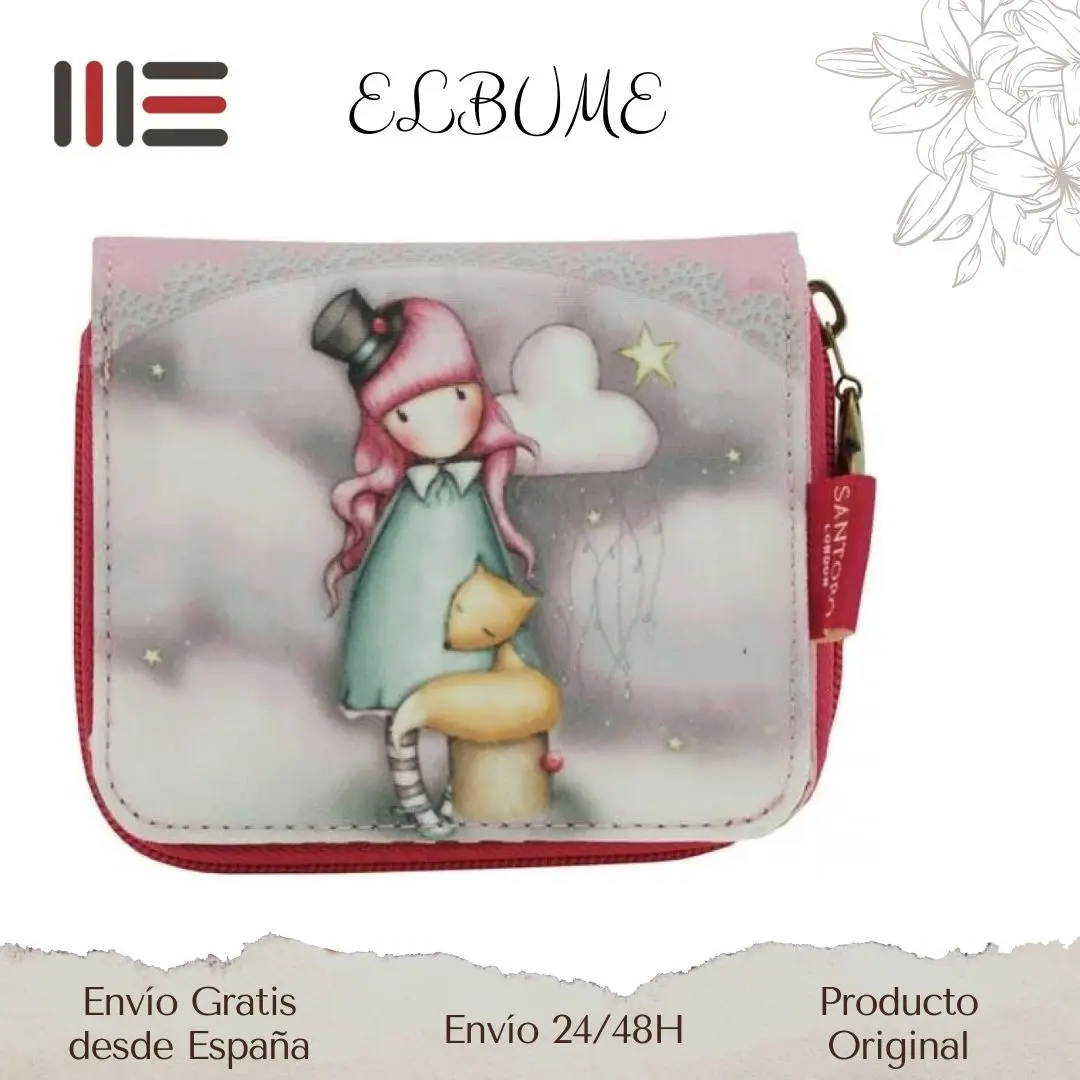 SANTOROGORJUSSsmallzipperwalletmadeofcanvasItsinterioris