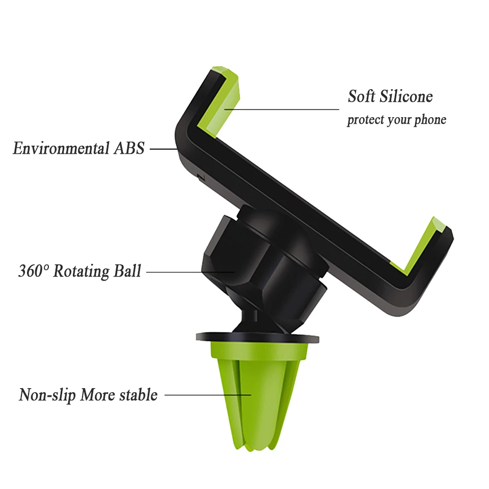 Car Phone Holder Universal Auto Mobile Phone Air Vent Clip Mount Cell Phone Stand GPS Support Bracket Car Holder For Smartphone