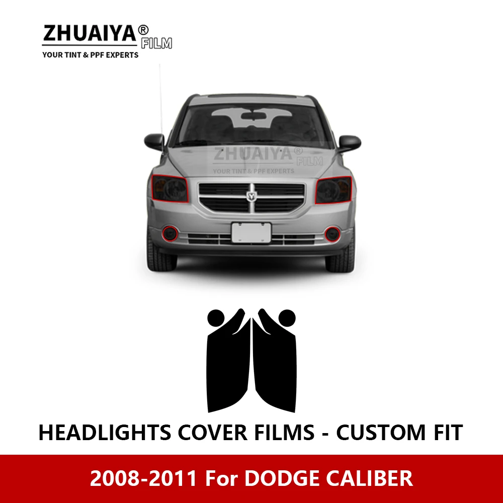 

For DODGE CALIBER 2008-2011 Car Exterior Headlight Anti-scratch PPF precut Protective film Repair film stickers Accessories