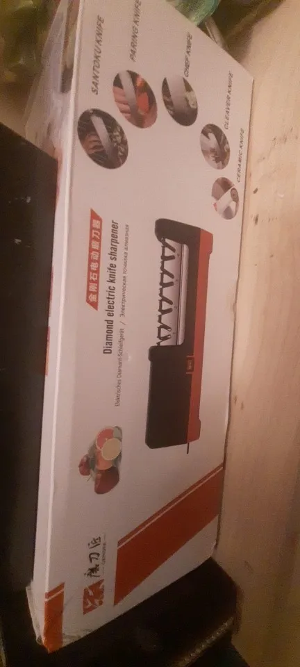 TAIDEA Top Level TG2102 Electric Diamond Steel Sharpener With 4 Slot For Kitchen Ceramic Knife photo review