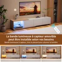 Современная мебель под телевизор, стол под телевизор с индукционным светом, цвет и регулируемой длиной, мебель под телевизор с местом для хранения вещей для гостиной — изображение 4