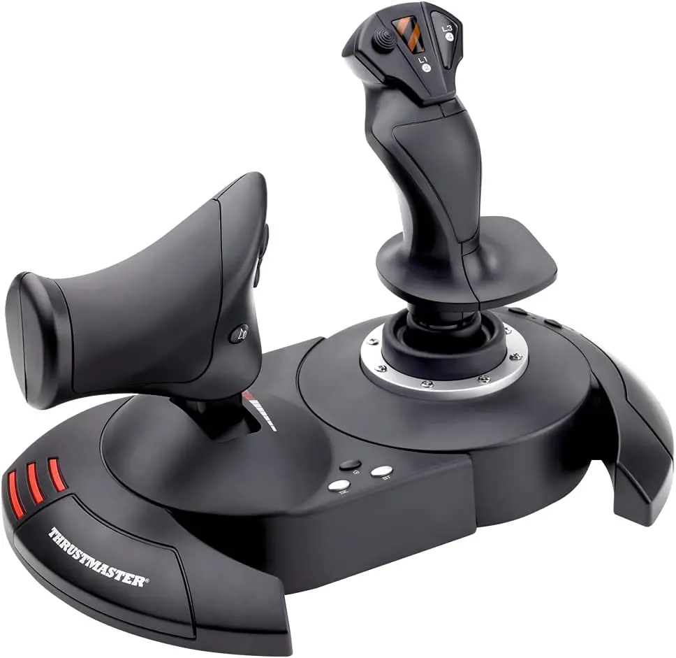 Thrustmaster - T.Flight Hotas X, Joystick E Acceleratore Con Doppio Sistema Di Sterzo, Pulsanti E Assi Programmabili, Maniglia Girevole, Grilletto, Pc