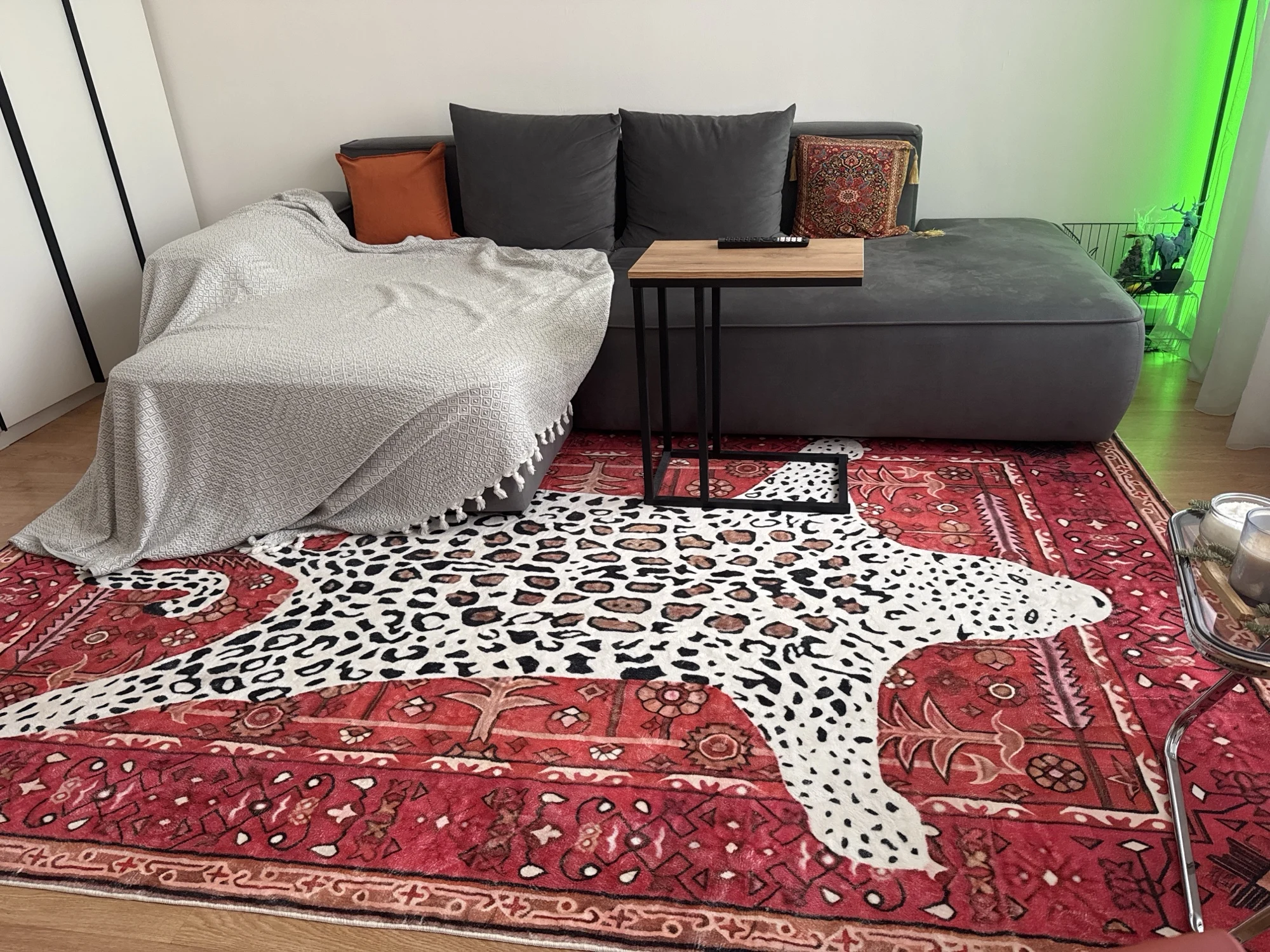 Boho Leopard Print Carpet, customer photo