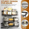 3 - Pack Black Corner Shower Caddy Organizer. Shelves Storage Rack for Bathroom Countertop. Ideal for Home Decor 3