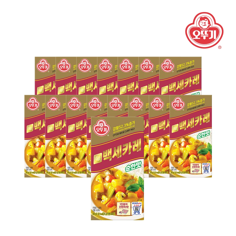 오뚜기 백세카레 고형 순한맛 200g x 16개(1박스)