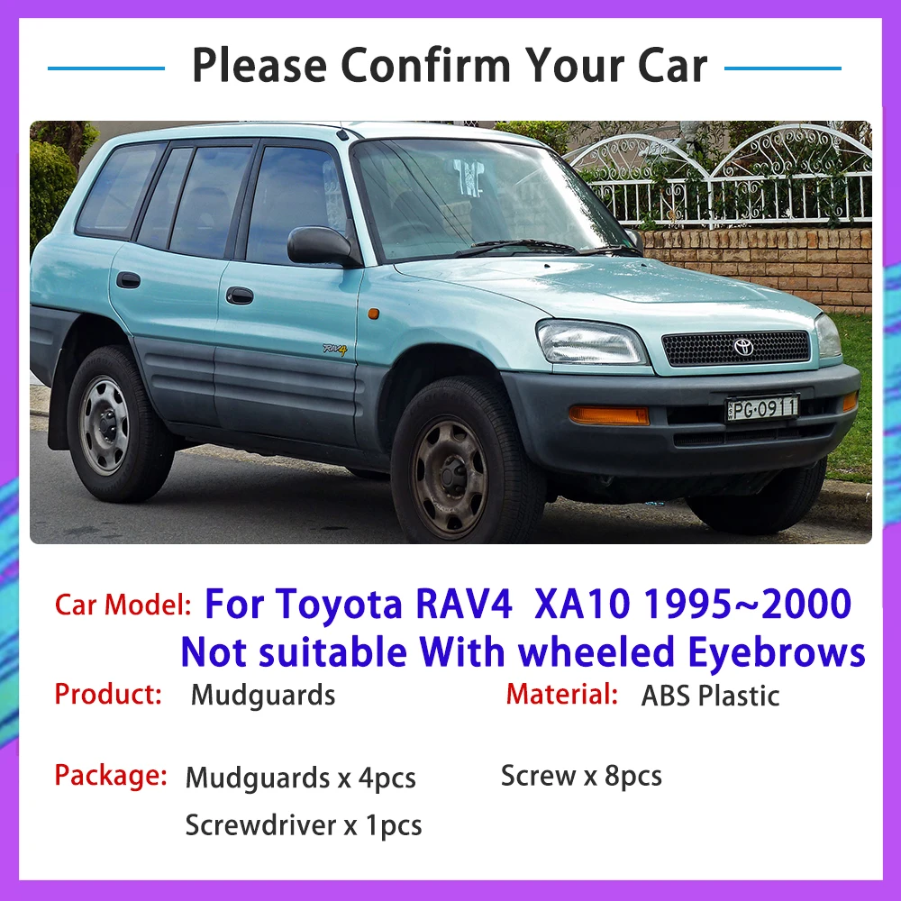 Paraspruzzi Per Toyota RAV4 XA20 2001-2005 - Set 4 Pezzi Anteriore E Posteriore - Foto 12