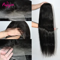 200% Density 30 Pouces Lisse Perruques Cheveux Humains 13X6 Perruque Brazilian HD Transparent Lace Front Wigs Human Hair Perruque Frontal intégral Livraison 1-3 Jours France PAPYON 6