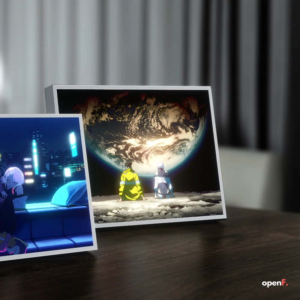 Cyberpunk Edgerunners LED Painting Anime Light Box Photo Frame Wall Art 1