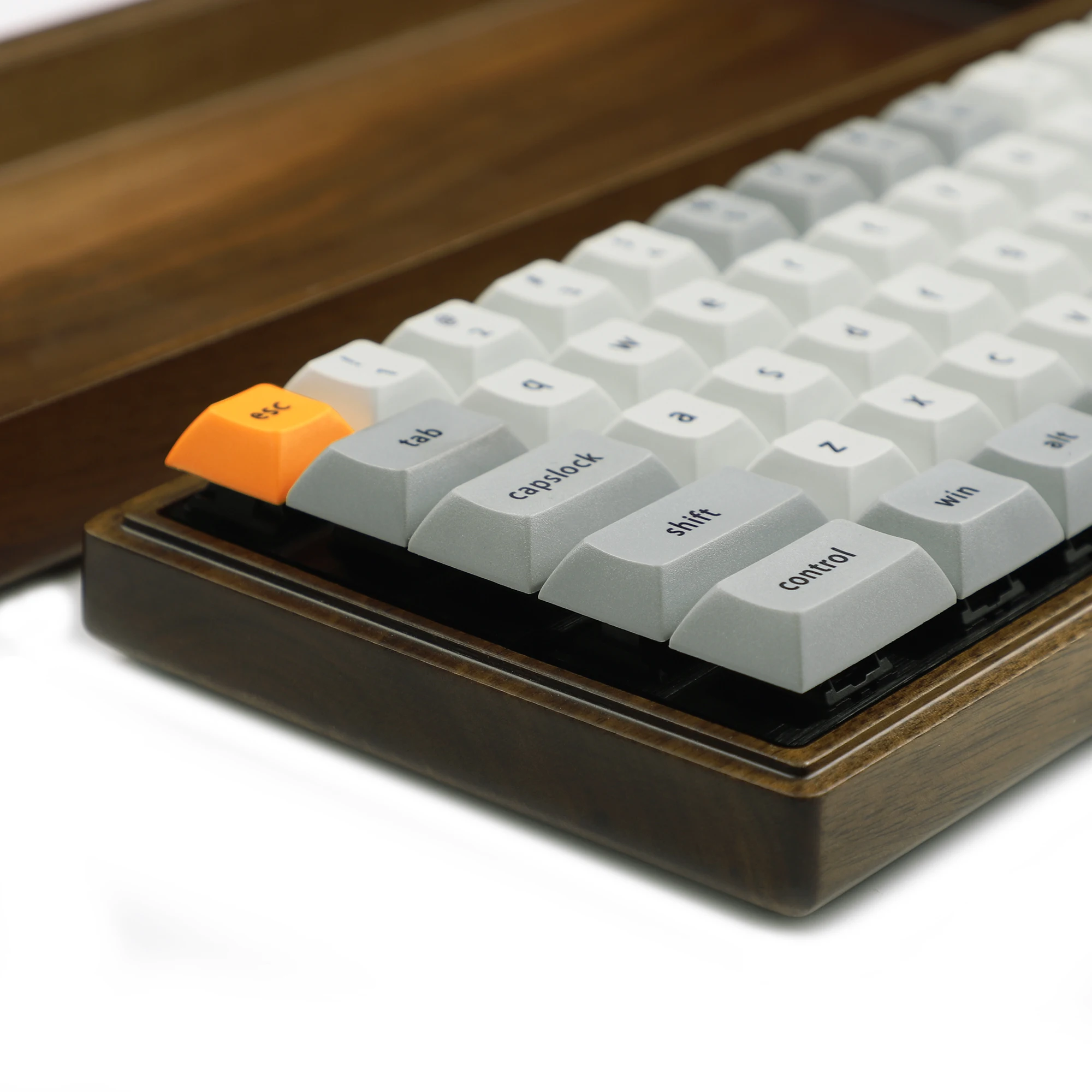 YMDK 67 Keys Minila Layout Wood Case QMK Hotswappable Hot Swap Type C PCB Mechanical Keyboard