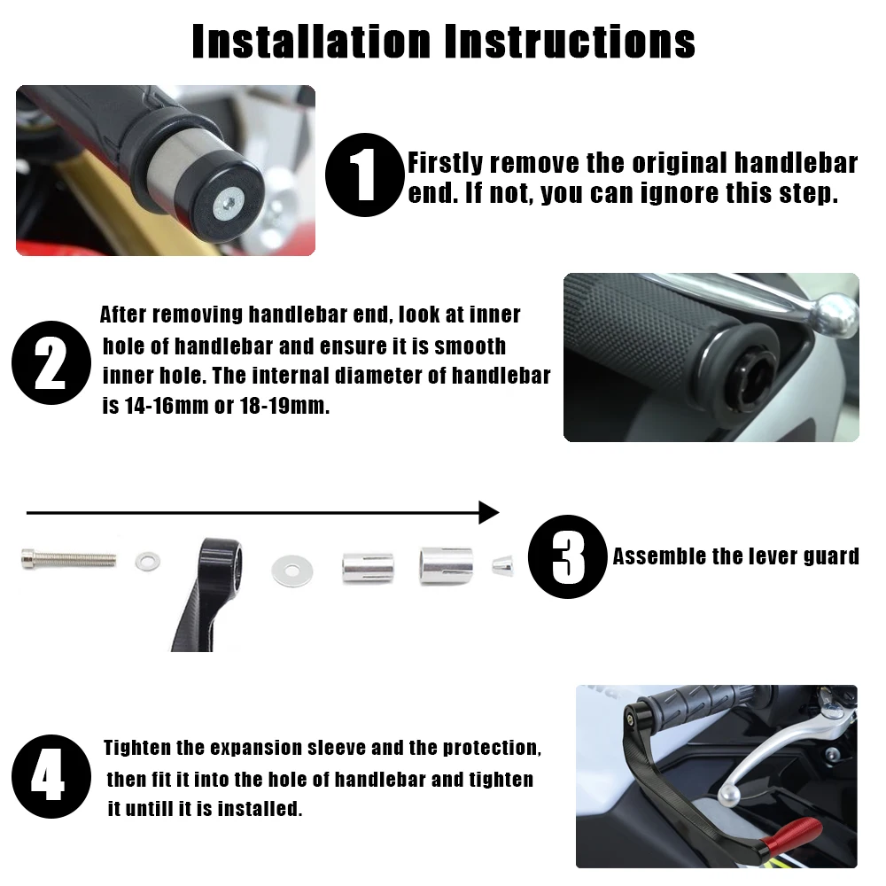 Brake Lever Guard for Fantic Caballero Rally 500 Scrambler 250 Accessories - Caballero Flat Track 125 Motorcycle Lever Protector - - Racext 25