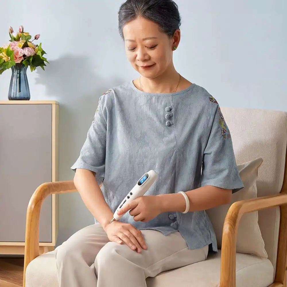 Rechargeable Electronic Meridian Energy Acupuncture Point Detector Massage Needle acupuncture pen