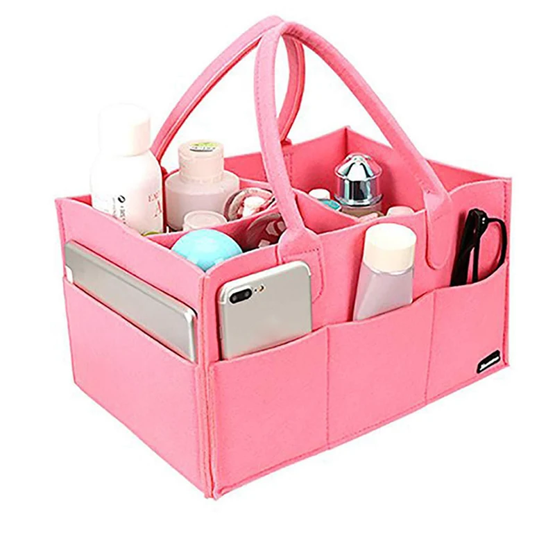 Buy Customizable Bag Organizer w/ Milk Water Bottle Holder Tote Felt Purse  Insert Cosmetic Makeup Diaper Handbag Belongings Pocket Online in India -  Etsy