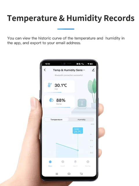 Tuya Temperature Humidity Sensor Mini LCD Digital Display Compatible with Bluetooth APP Remote Control Thermometer Hygrometer 3