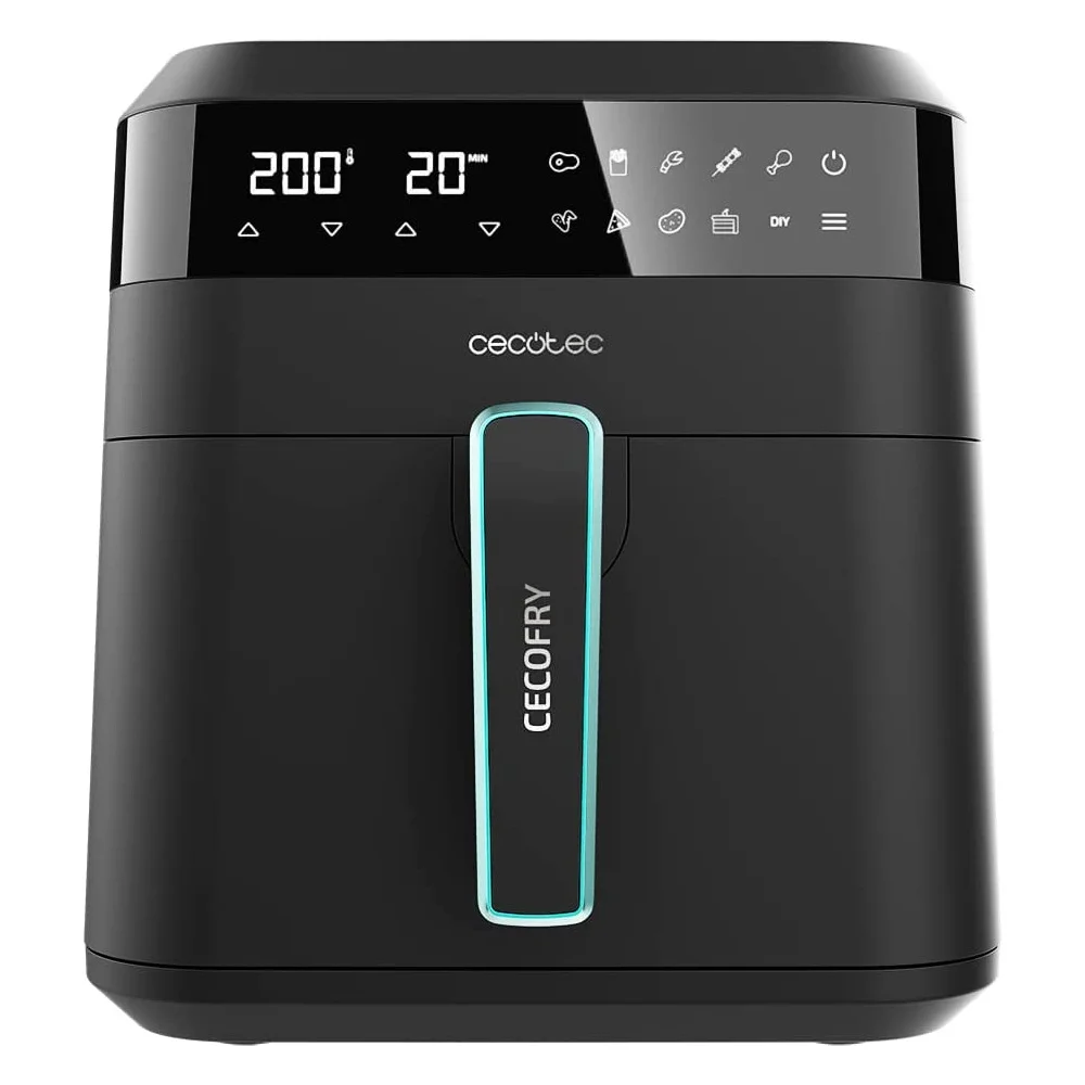 6L Cecotec Cecofry Experience 6000 oil free air fryer 1700 W PerfectCook  technology temperature adjustable 80 to 200 °C touch Control Panel 9 modes