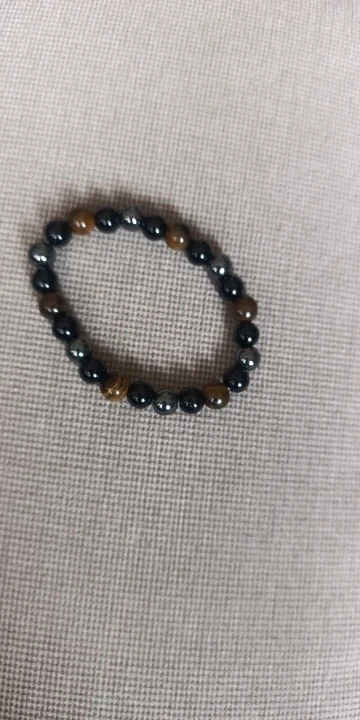 Triple Protection Bracelet: Tiger’s Eye, Obsidian & Hematite photo review