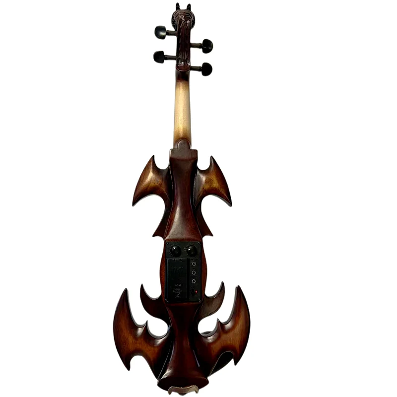 NEW model crazy -1 SONG carved dragon head 4/4 Electric Violin Fiddle solid wood with case, bow,connection cable