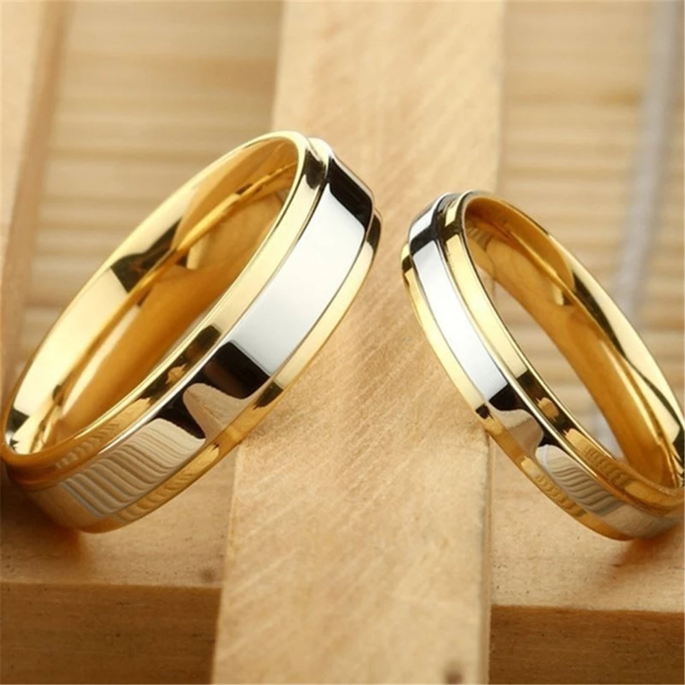 Simple Matte Finish Platinum & Rose Gold Couple Rings JL PT 634 –  Jewelove.US