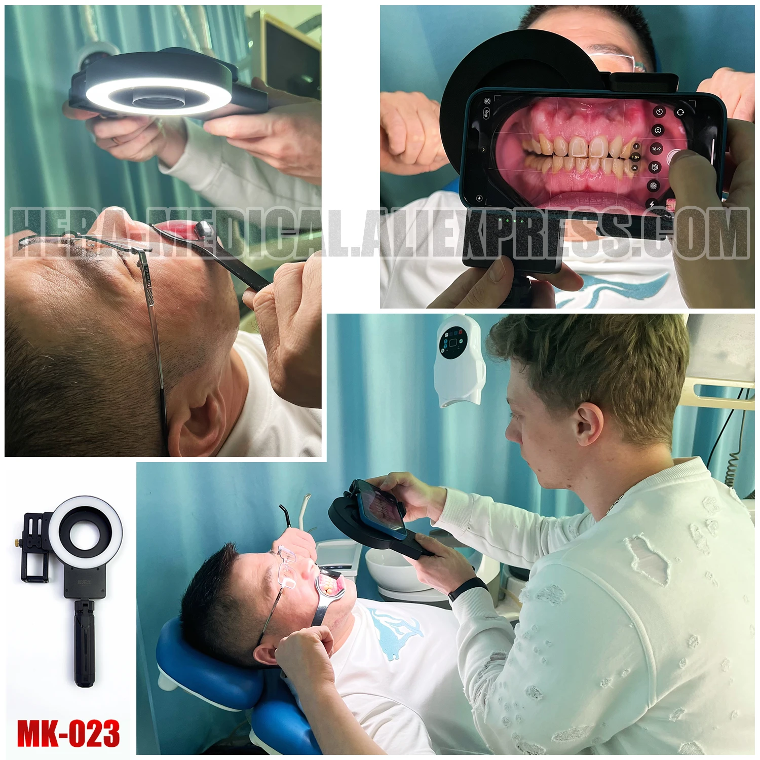 Dental Photography Light for Mobile Phone, Adjustable Color