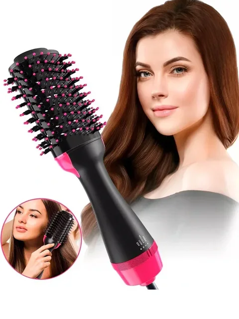 Secadora Plancha Para Cabello 3 IN 1 Cepillo Multifuncional Con Reguladora de Calor Secadora Ionico