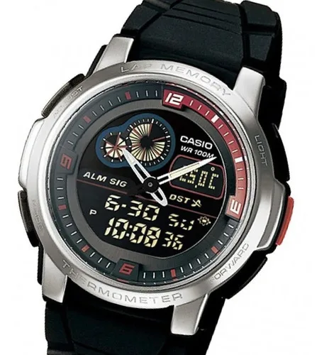 Casio Men's watch AQF 102W 1B red black 